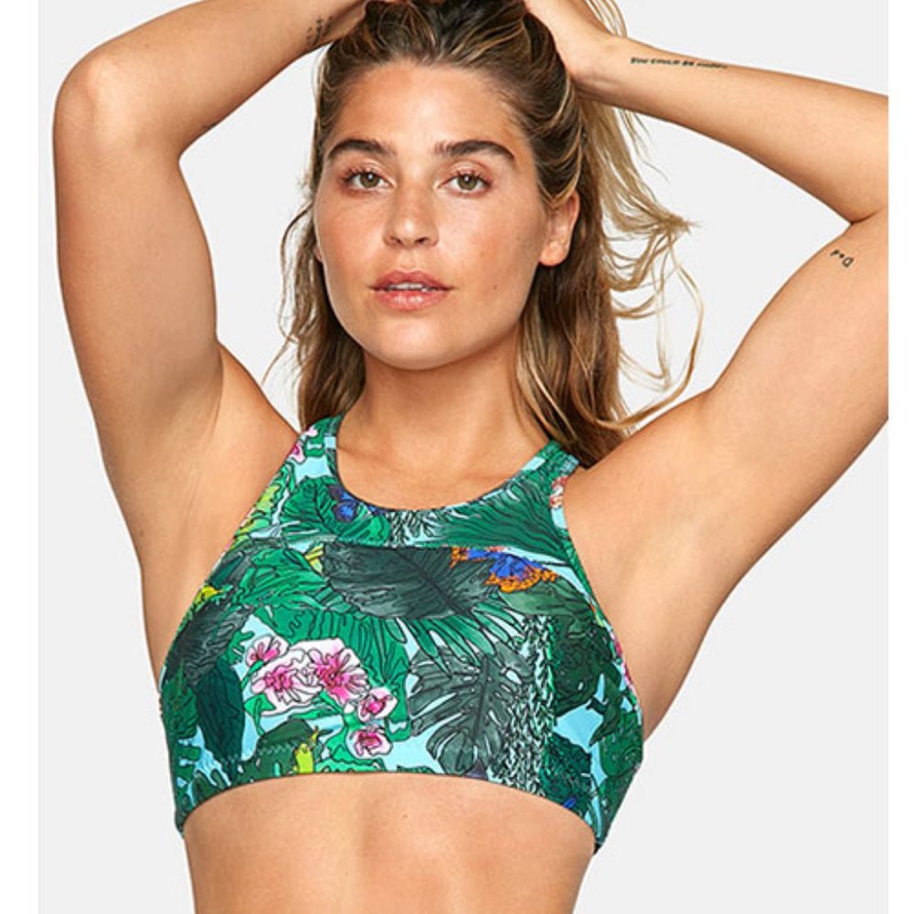Outdoor Voices Splash High Neck Bikini Top